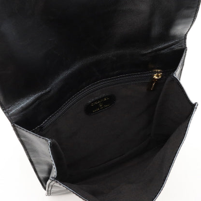 Chanel Metallic Leather Logo Shoulder Bag Pochette Sacoche
