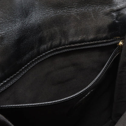 Chanel Metallic Leather Logo Shoulder Bag Pochette Sacoche