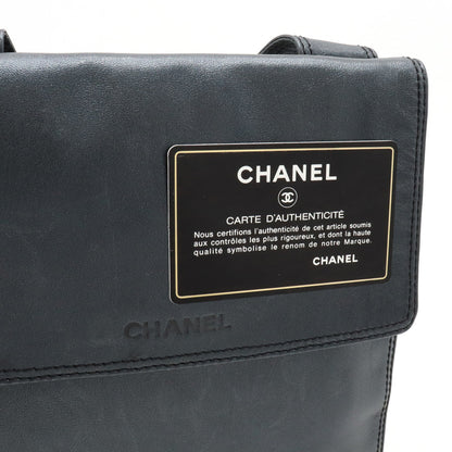 Chanel Metallic Leather Logo Shoulder Bag Pochette Sacoche