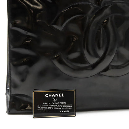 Chanel Coco Mark Patent Leather Chain Shoulder Tote Bag A05464