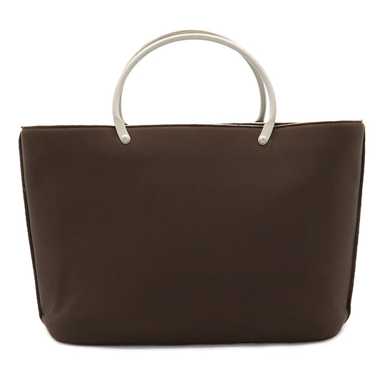 Chanel Polyurethane Handbag Dark Brown