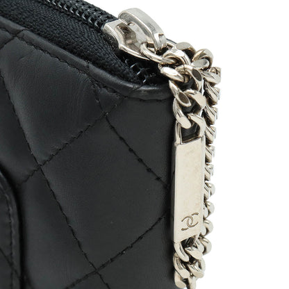 Chanel Cambon Line Coco Mark Leather/Enamel Organizer Long Wallet A48660