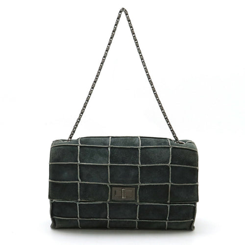 Chanel Suede 2.55 Chocolate Bar Shoulder Bag