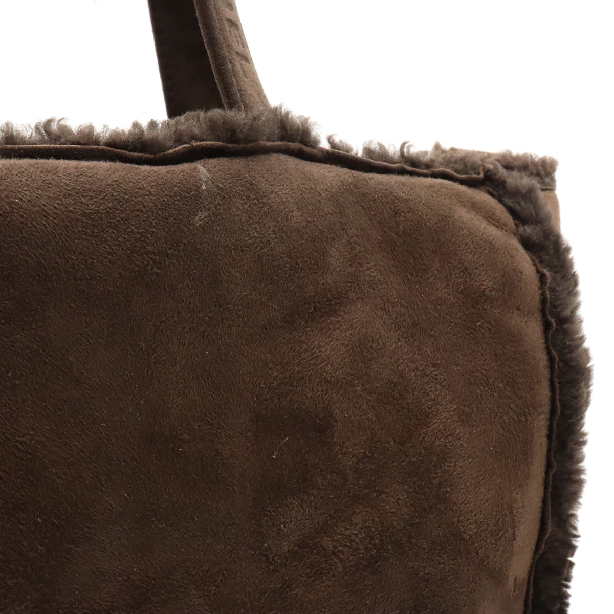 Chanel Suede Tote Bag Dark Brown