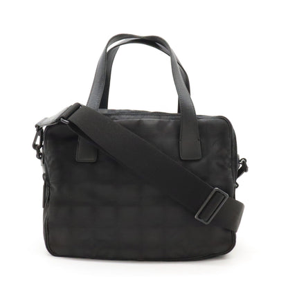 Chanel Nylon Jacquard Leather Handbag Tote A15970