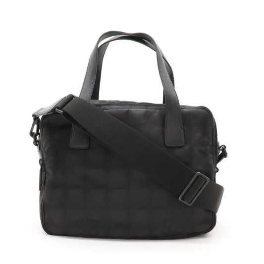 Chanel Nylon Jacquard Leather Handbag Tote A15970