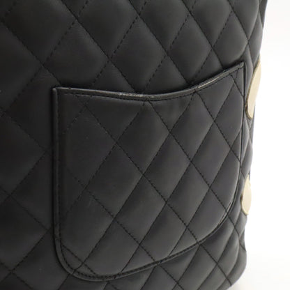 Chanel Cambon Line Coco Mark Shoulder Bag Black