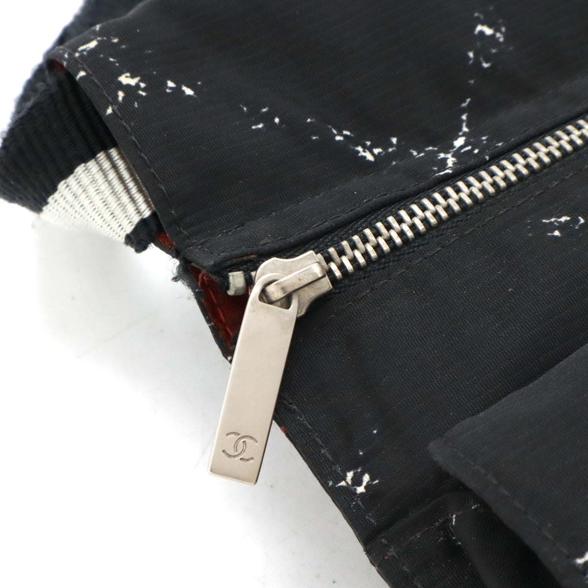 Chanel Nylon Waist Bag Black Red