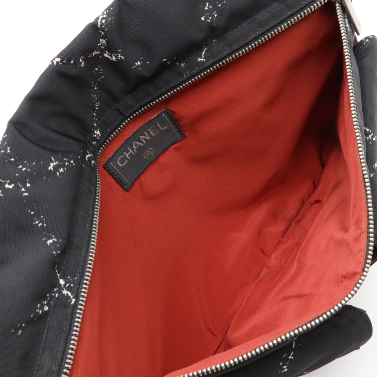Chanel Nylon Waist Bag Black Red