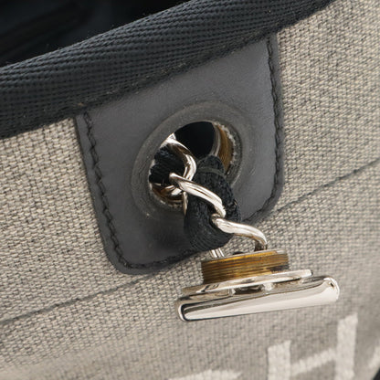 Chanel Canvas/Leather Deauville Medium Tote Bag
