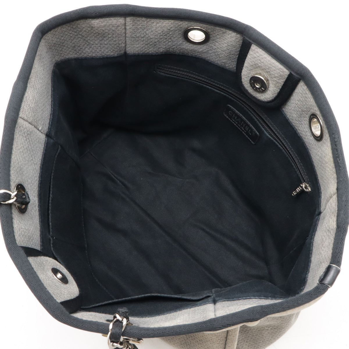 Chanel Canvas/Leather Deauville Medium Tote Bag