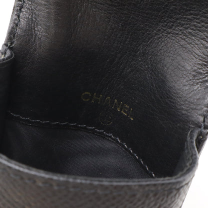 Chanel Caviar Skin Coco Mark iQOS Case Leather Black