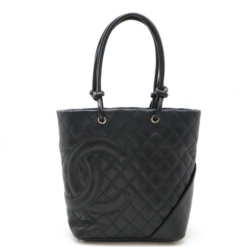 Chanel Cambon Line Medium Tote Bag Black Pink