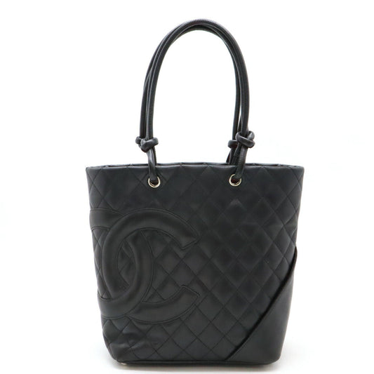 Chanel Cambon Line Medium Tote Bag Black Pink