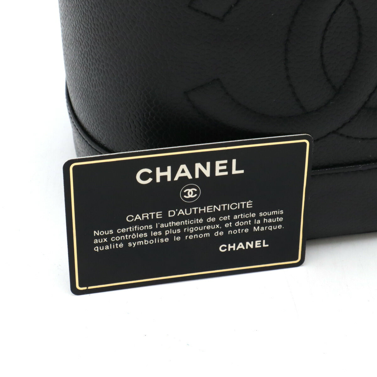 Chanel Caviar Vanity Bag Handbag Black