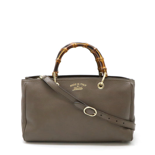 Gucci Bamboo Shopper Medium Leather Tote Bag