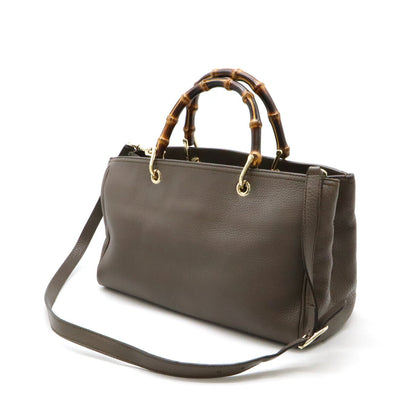 Gucci Bamboo Shopper Medium Leather Tote Bag