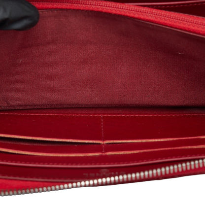 Chanel Red Patent Leather Long Wallet
