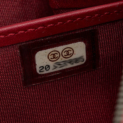 Chanel Red Patent Leather Long Wallet