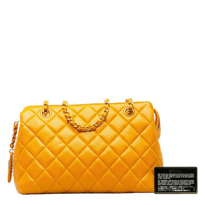 Chanel Caviar Skin Gold Chain Shoulder Tote