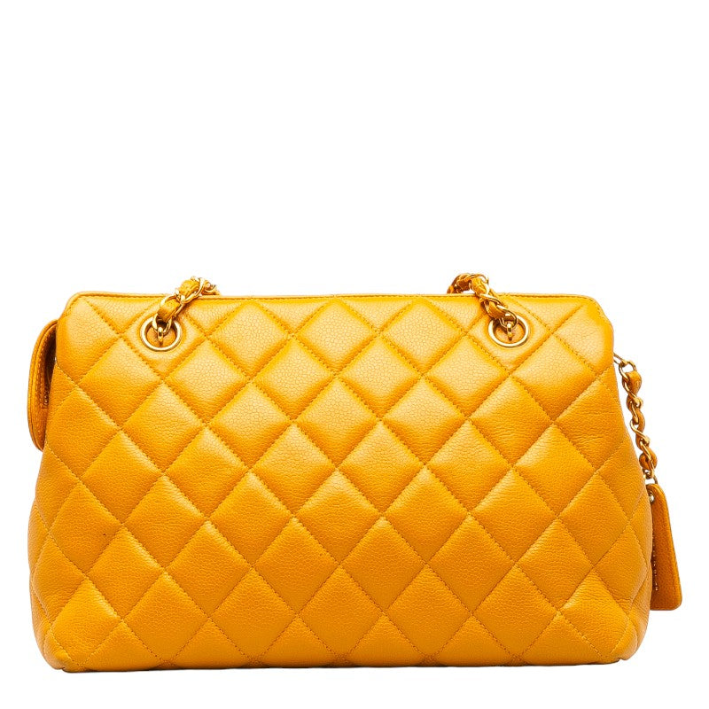 Chanel Caviar Skin Gold Chain Shoulder Tote