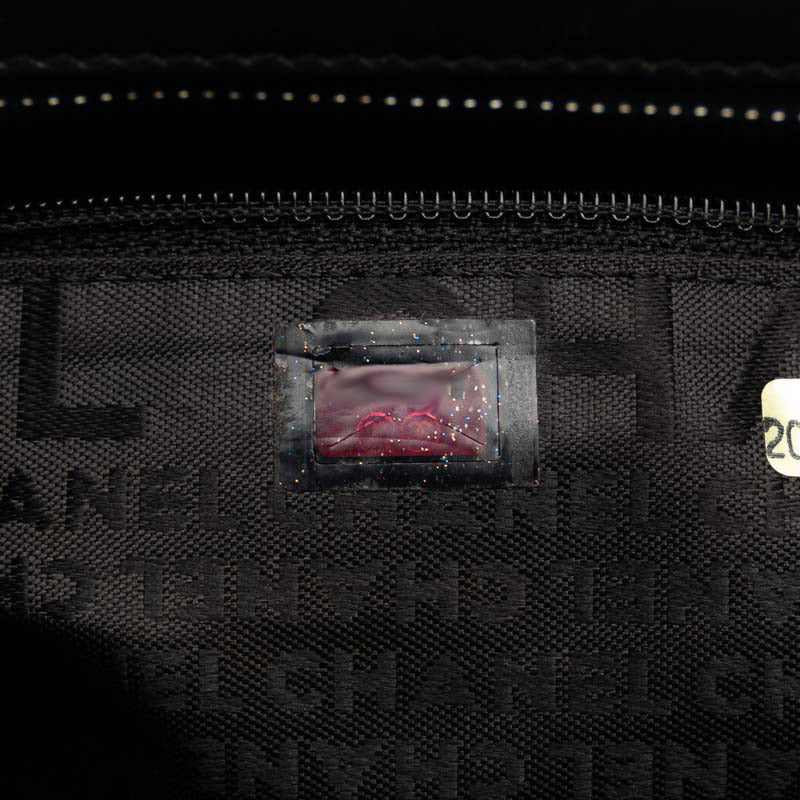 Chanel Leather Chocobar Logo Chain Shoulder Tote Bag