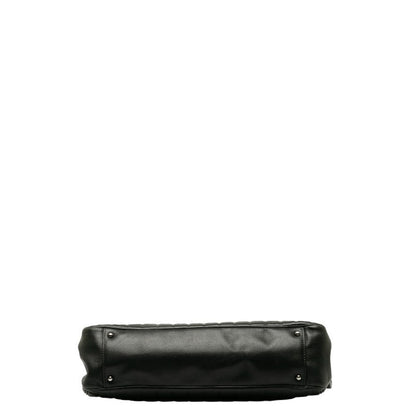 Chanel Leather Chocobar Logo Chain Shoulder Tote Bag