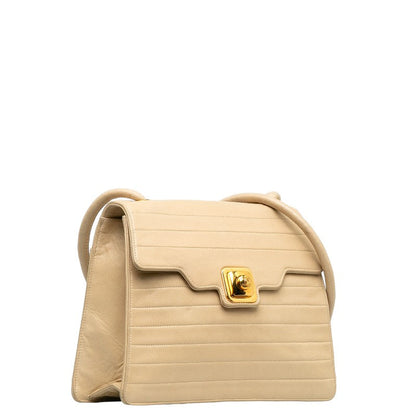 Chanel Beige Lambskin Coco Mark Shoulder Bag