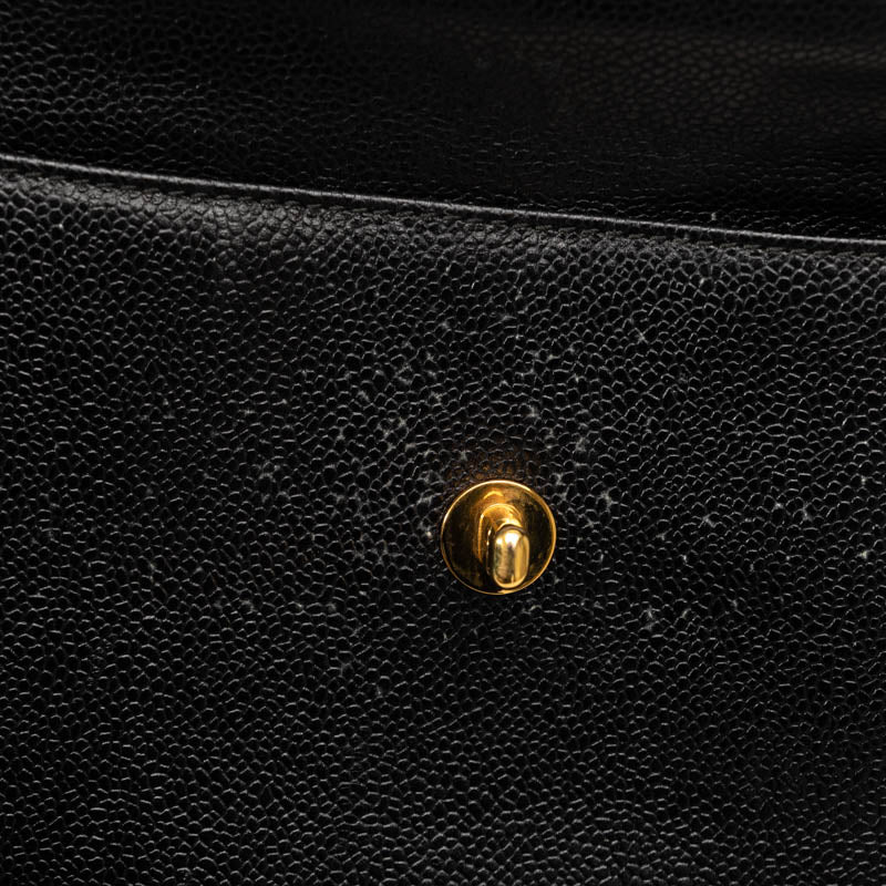 Chanel Caviar Skin Coco Mark Chain Tote Bag