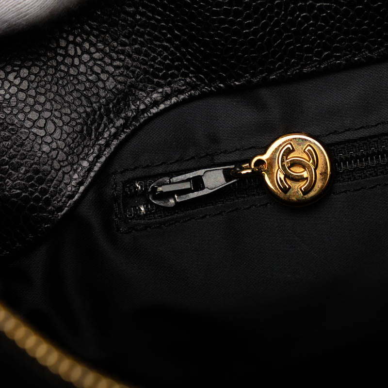 Chanel Caviar Skin Coco Mark Chain Tote Bag
