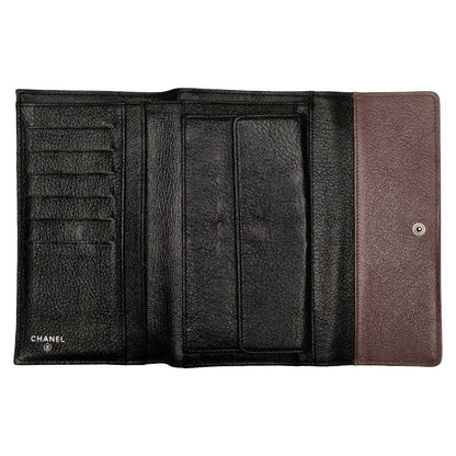 Chanel Bicolor Leather Long Wallet