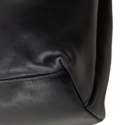 Chanel Coco Mark Leather Tote Bag Black