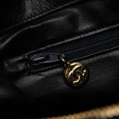 Chanel Coco Mark Leather Tote Bag Black