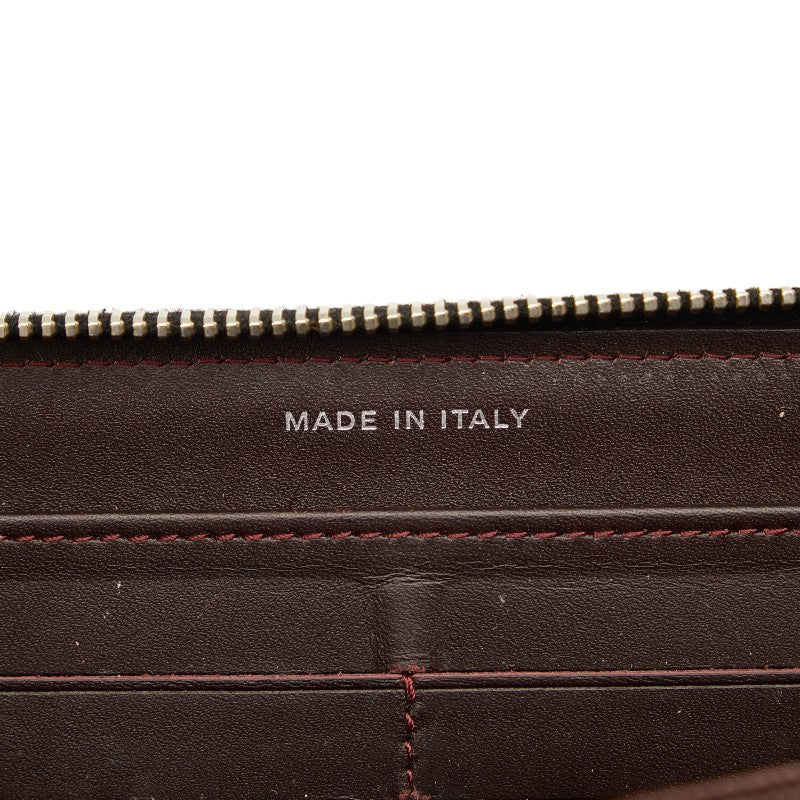 Chanel Caviar Skin Matelasse Coco Mark Round Zipper Long Wallet