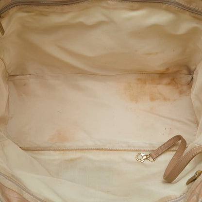 Chanel New Travel Line MM Canvas Leather Tote Bag