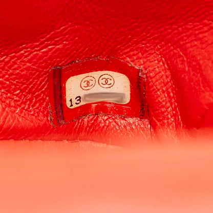 Chanel Matelasse Coco Mark Chain Shoulder Bag Salmon Pink Lambskin
