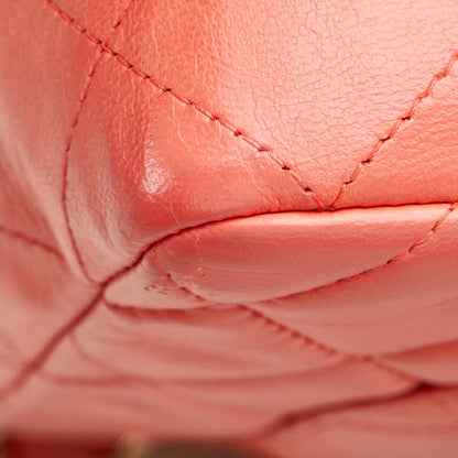 Chanel Matelasse Coco Mark Chain Shoulder Bag Salmon Pink Lambskin