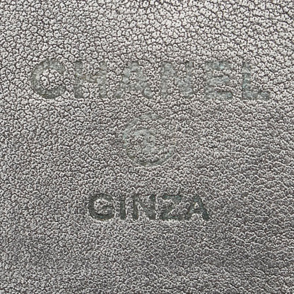 Chanel Camellia Matelasse GINZA Medium Compact Wallet Black Leather
