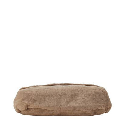 Chanel Coco Mark Shoulder Bag Beige White Pile