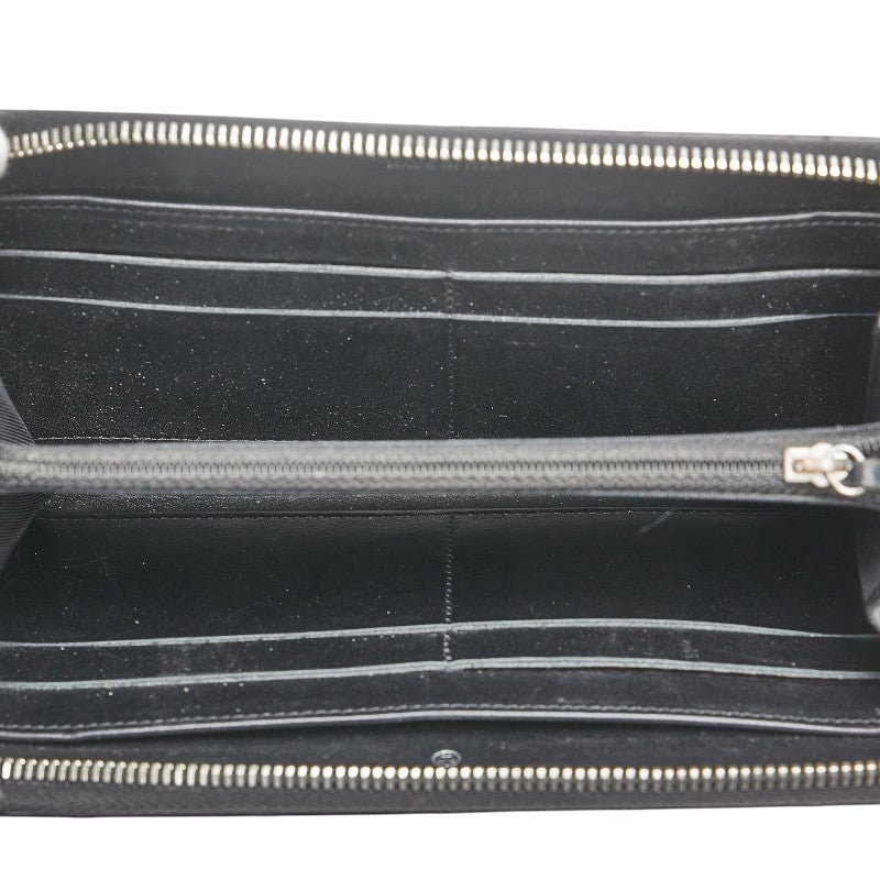 Chanel Matelasse Round Zip Wallet Black