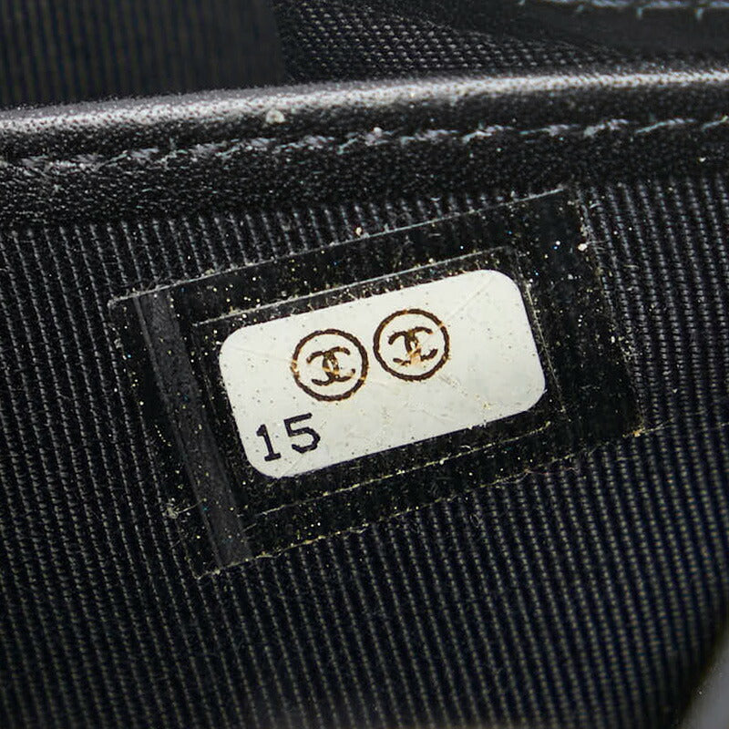 Chanel Matelasse Round Zip Wallet Black