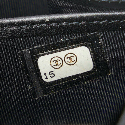 Chanel Matelasse Round Zip Wallet Black