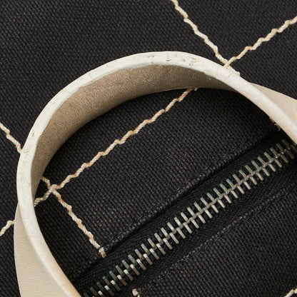 Chanel Canvas Leather Handbag Mini Boston Bag