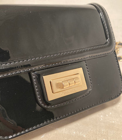 Chanel Mini Black Patent Leather Classic Shoulder Bag