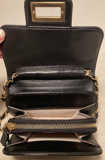 Chanel Mini Black Patent Leather Classic Shoulder Bag