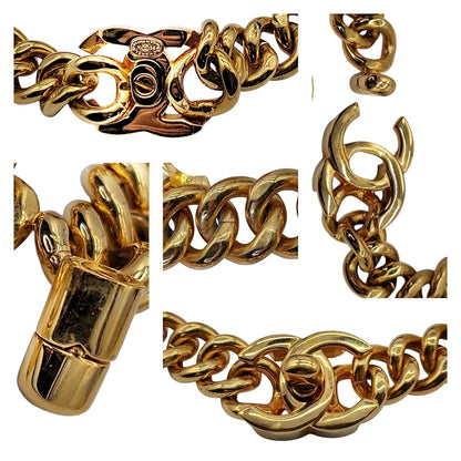 CHANEL CC Turn-Lock Chunky Chain Necklace -1996