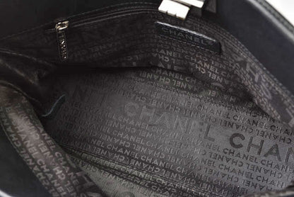 Chanel Patent Leather Tote Bag Vintage Quilted Black