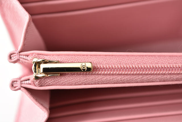 Chanel Caviar Skin Long Wallet Rose Pink in Pristine Condition