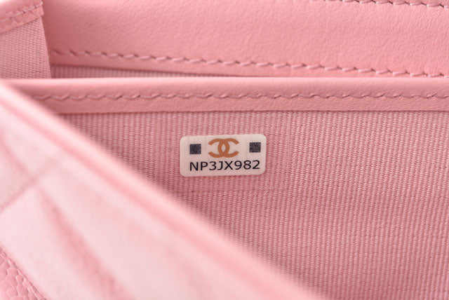 Chanel Caviar Skin Long Wallet Rose Pink in Pristine Condition