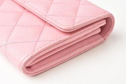 Chanel Caviar Skin Long Wallet Rose Pink in Pristine Condition